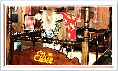 Vintage Postcard Elsie The Famous Borden Cow In Her Barn Colonial Boudoir • $4.99