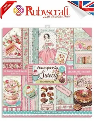 Stamperia - Sweety 8  X 8  Scrapbooking Paper Pad 190GSM Paper Crafts • £7.49