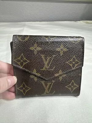 VINTAGE LOUIS VUITTON Double Snap Monogram Bifold Wallet D/C 871AN • $65