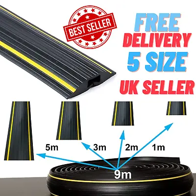 £24.97 • Buy Rubber Cable Cover Protector Floor Safety Trunking Wire Lead Trip Bumper 5 Sizes