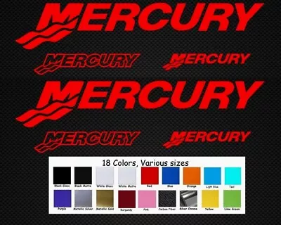 Mercury Outboard Decal Sticker LARGE Kit6 OptiMax Pro XS Reproduction Bass Boat • $4