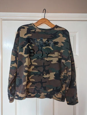 £0.99 • Buy Women’s Teens Boy London Green Camouflage Sweatshirt Size M