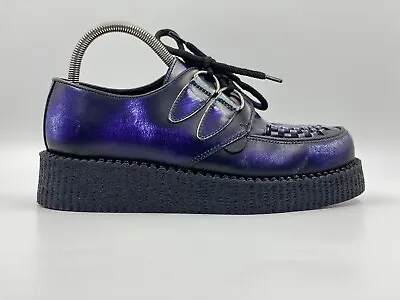 £70 • Buy Underground Wulfrun Creeper Women’s Purple Leather Creeper Shoe UK Size 5.5