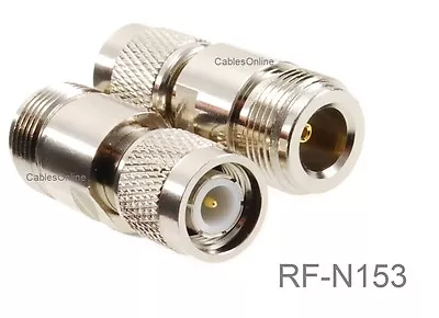 2-Pack N Female Jack To TNC Male Plug RF Adapter CablesOnline RF-N153-2 • $8.98