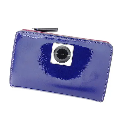 Marc Jacobs Wallet Purse Bifold Purple Blue Woman Authentic Used G684 • $256.75