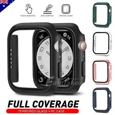 $7.95 • Buy For Apple Watch Series 8 7 45mm 41mm Full Protective Screen Protector Case Cover