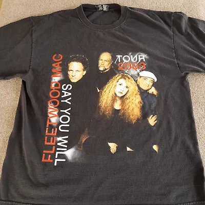 Vintage Fleetwood Mac Shirt 2003 Say You Will Tour Rockn Roll Music Stevie Nicks • $47.73