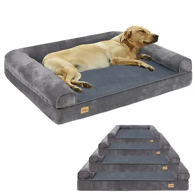 $115.93 • Buy XXL Large Orthopedic Dog Bed 3-Side Comfort Bolster Padded Calming Mattress Bed