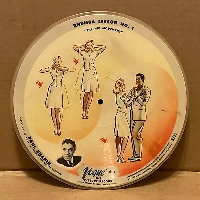 VOGUE PICTURE DISC 737 VG+ Paul Shahin Rhumba Lesson 1 Hip Movement 3 The Square • $79.99