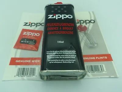 Lot ZIPPO - Refill Fuel / Petrol 125 ML For Lighter +6 Stones + Mesh • $22.02