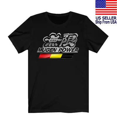 Mugen Power Logo Men's Black T-Shirt Size S To 5XL • $13.99