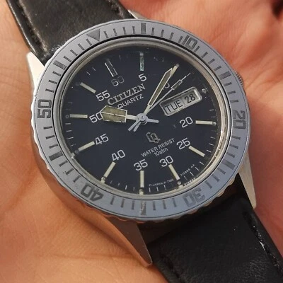 $250 • Buy Rare Citizen Crystron CQ Diver  Men's Watch 4-731611Y