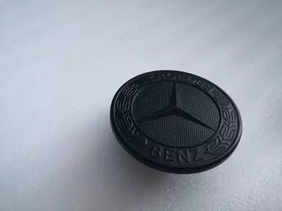 Mercedes Amg Front Hood Emblem Matte Dark Black  - Oem  57mm • $12.99