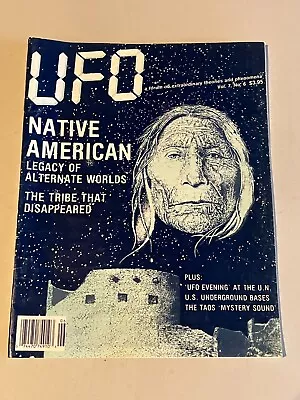 UFO Magazine Vol 7 No 6 1992 Underground Taos Mystery Sound Vtg 1990s • $19.50