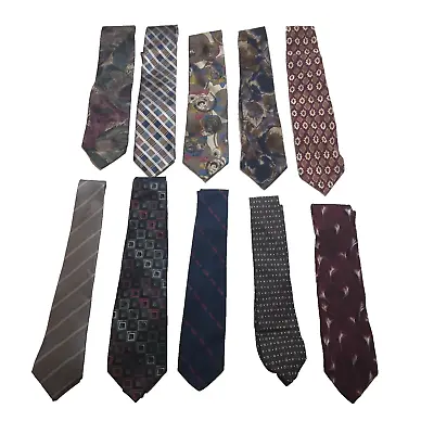 Lot Of 10 Silk Neckties Tie Various Brands Carlos Tomasini Pronto-Uomo Montagu • $12