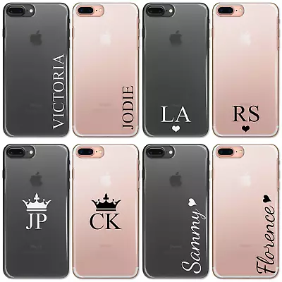 Personalised Initials Name P Smart Y6 Y7 Case Clear Hard Cover For Huawei Phone • £4.99