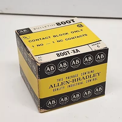 New Allen Bradley 800t-xa Ser. C Contact Block  • $28.95