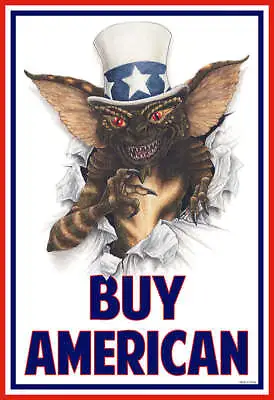 Gremlins Buy American By Eugene Douglas Ltd Edition X/40 Print Poster Mondo MINT • $85