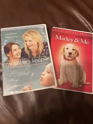 Marley & Me; My Sister's Keeper; Wilson/Aniston; Diaz/Breslin; 2 DVD Combo Set • $5.50