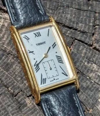 Vintage Tissot A282K Tank Watch - Quartz Gold Plated Swiss Made 15 Jewels • $259