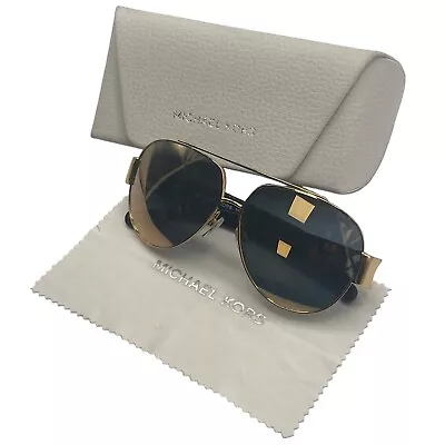 Michael Kors Tabitha II 5012 1065R5 Black & Gold Mirror Sunglasses EUC • $39.49