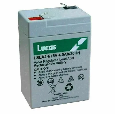 £11.99 • Buy  DJW6-4, 6 Volt SLA Battery LUCAS