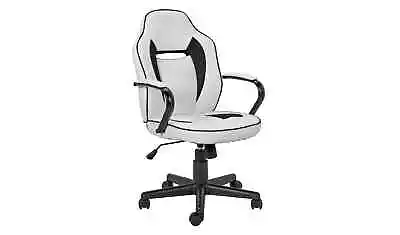 Argos Home Faux Leather Mid Back Office Gaming Chair - White & Black 8036478 R • £69.99