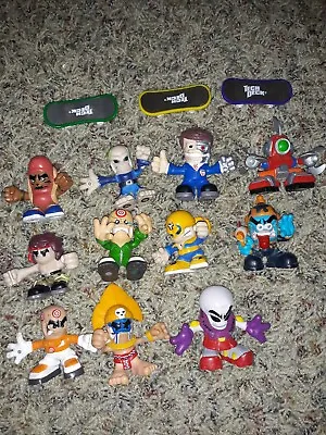 Tech Deck Dudes Action Figures Lot Of 11 With 3 Magnetic Boards • $36.50