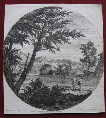 Abraham Genoels: Landscape Women Lake 1670/Landscape Women Lake Print Etching • $105.30