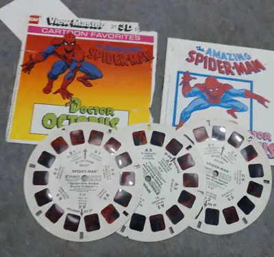 View-Master  3d Pictures CARTOON FAVORITES Spider-man Doctor Octopus K-31 • $13.99