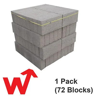 Solid Dense Concrete Block 7.3N | 72 Pack | Grey | 100mm • £145