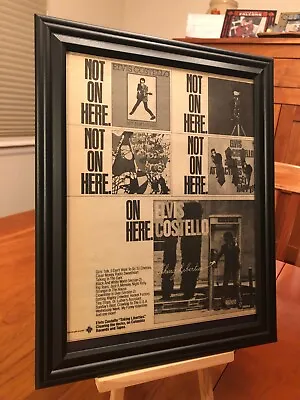 BIG 10x13 FRAMED ELVIS COSTELLO  TAKING LIBERTIES  1980 LP ALBUM CD PROMO AD • $44.95