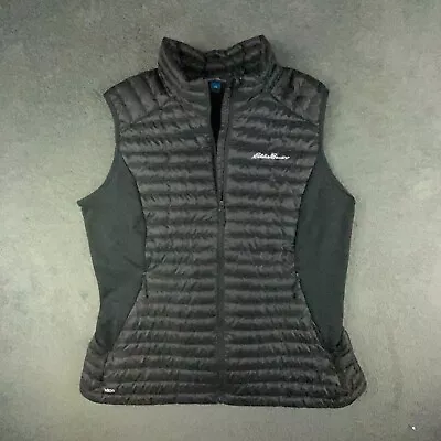Eddie Bauer Vest Womens Tall Extra Large Black Down First Ascent EB800 Puffer • $39.69