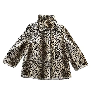 $29.89 • Buy Vintage LAGUNA GIRL Fleece Jacket Women's MEDIUM Cheetah Fuzzy Sherpa Coat