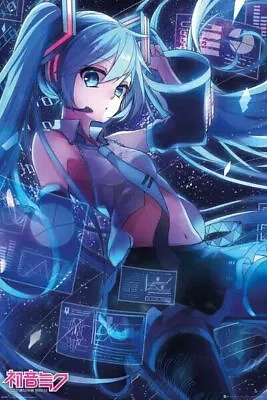 Hatsune Miku Poster. Size: 91.5 × 61.0 Cm Shipped From Japan • $67.82