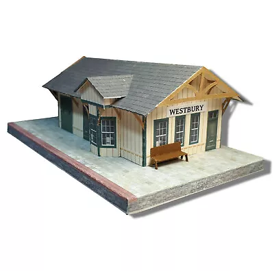 N Scale Building 1:160 Train Station / Depot - Pre-Cut Paper Model Kit - SDN1 • $10.21