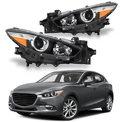 For 2017-2018 Mazda 3 Headlight Headlamp Halogen Set Driver And Passenger Side • $137.99