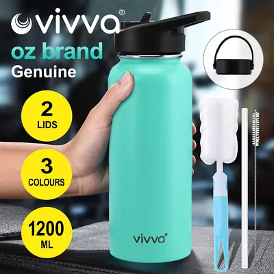 Vivva Water Bottle Stainless Steel Double Wall Vacuum Insulated Drink Cup AU • $22.58