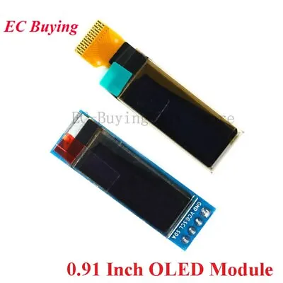 0.91 Inch OLED LCD Display Module White/Blue Bare Screen SSD1306 IIC I2C 128x32 • $12.34