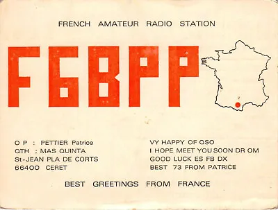 France 1972 Vintage QSL Card - Radio Amateur • $2.49