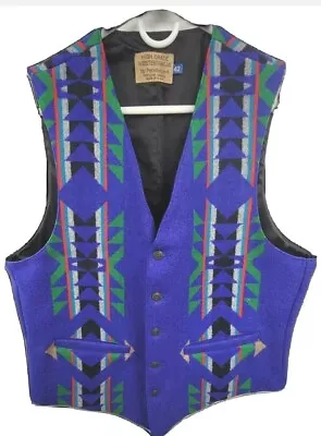 🔥🚨Vintage Pendleton Vest High Grade Westernwear SZ 42 Wool Aztec Rare! • $299.99