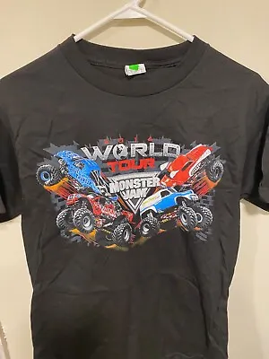 Monster Jam T Shirt 2014 World Tour Size Small Grave Digger Blue Thunder Mutt • $8.99