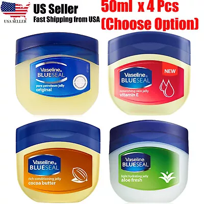 Vaseline Blueseal Pure Petroleum Jelly 4 Pack Set 50 Ml (Choose From Option) • $9.99