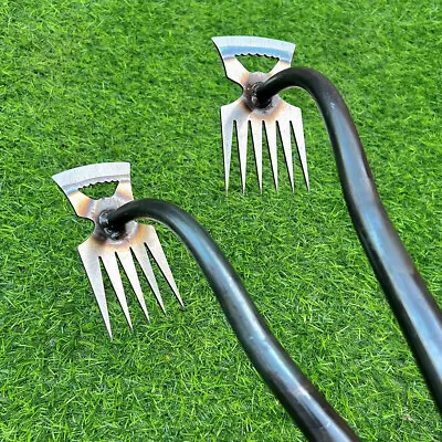 Multi-Purpose Garden Tool Carbon Steel Hand Weeder Rake For Easy Weed-Removal • £11.51