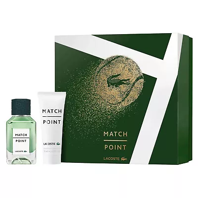 New Lacoste Match Point 50ml EDT Spray & Shower Gel 75ml Gift Set For Men • £63.99