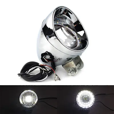 Chrome Retro Motorcycle LED Headlight Spot Lamp For Honda VTX 1800 New • $21.74