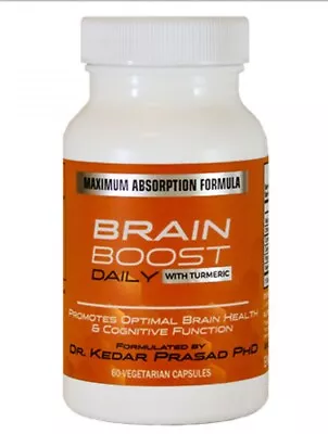 Brain Boost Micro Daily Supplement W/Turmeric For Memory 60 Capsules Free Ship • $39