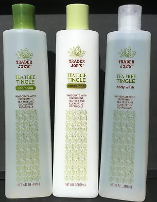 $27.95 • Buy Trader Joe's Tea Tree Tingle - Shampoo, Conditioner, & Body Wash Set - Free Ship