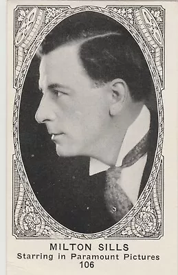 Original 1920s Milton Sills  American Carmel Company Movie Card Very Nice • $10