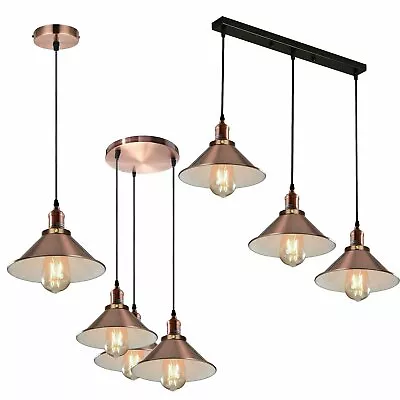 Modern Pendant Lighting Ceiling Light Fitting Copper New Hanging Lamp Shade UK • £45.51